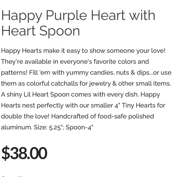 Inspired Generations Lil Purple Heart with Heart Spoon - Picture 3 of 13